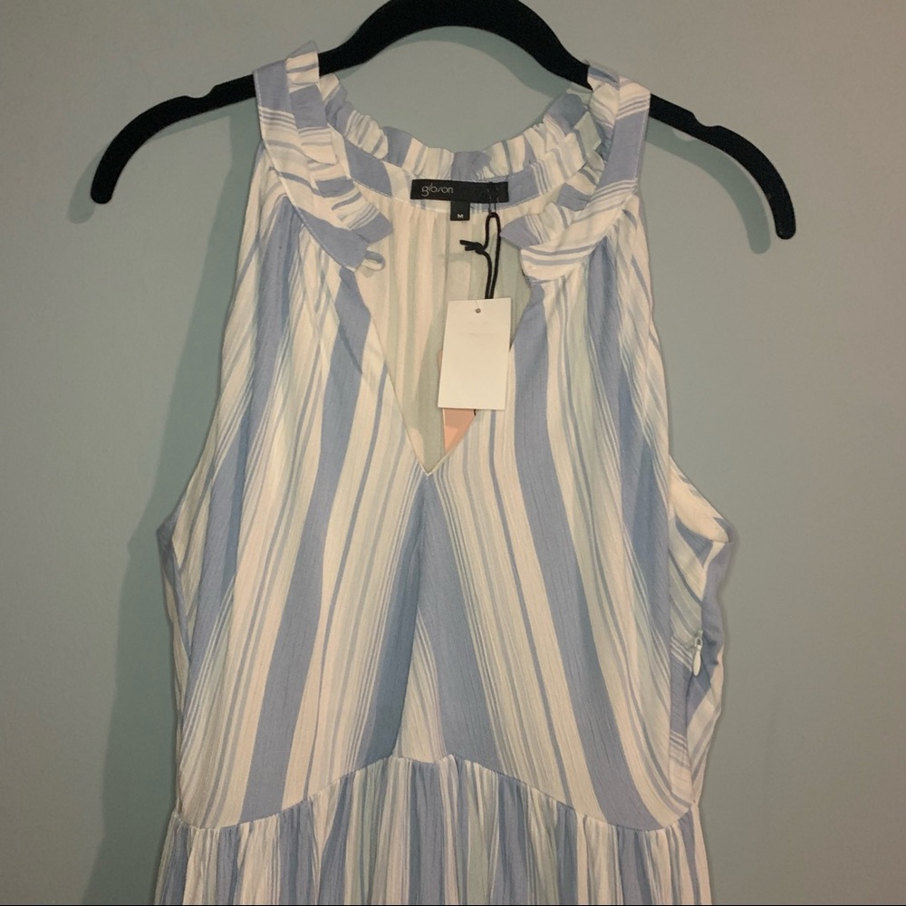 Gibson x The Motherchic Newport Striped Dress NWT Size Medium Nautical - Picture 4 of 15
